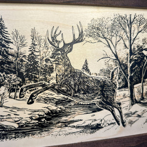 Leaping Deer Gun Concealment Furniture - Handcrafted Hidden Gun Storage Wall Decor - Hidden Safe Furniture with Magnetic Lock for Quick Access - Made in USA