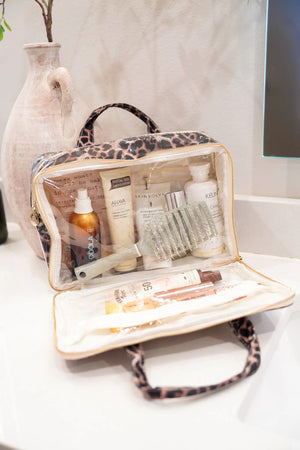 Leopard - Clear Coat Toiletry Case by KenzKustomz, natural skincare detail photo 4