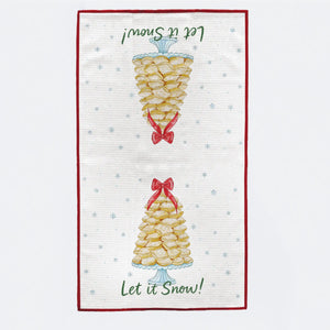 Let it Snow! Beignet Tree Kitchen Towel by Nola Tawk, tea towel main product photo