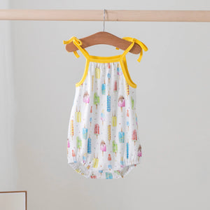 Let's Chill Organic Cotton Shoulder-Tie Onesie by Nola Tawk, Southern lifestyle apparel main product photo