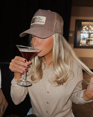 Let's Chug Espresso Martinis - Trucker Hat by KenzKustomz, Southern lifestyle apparel detail photo 5