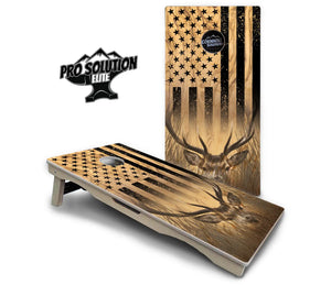 Light Wood Deer & Fish Cornhole Boards - Pro Solution Elite Series Cornhole Solutions