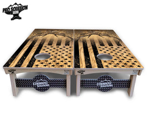 Light Wood Deer & Fish Cornhole Boards - Pro Solution Elite Series Cornhole Solutions