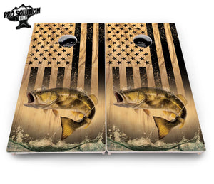 Light Wood Deer & Fish Cornhole Boards - Pro Solution Elite Series Cornhole Solutions