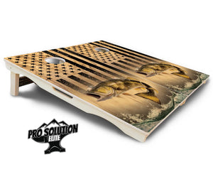 Light Wood Deer & Fish Cornhole Boards - Pro Solution Elite Series Cornhole Solutions
