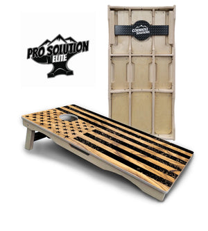 Light Wood Flag Cornhole Boards - Pro Solution Elite Series by Cornhole Solutions, custom cornhole board detail photo 2