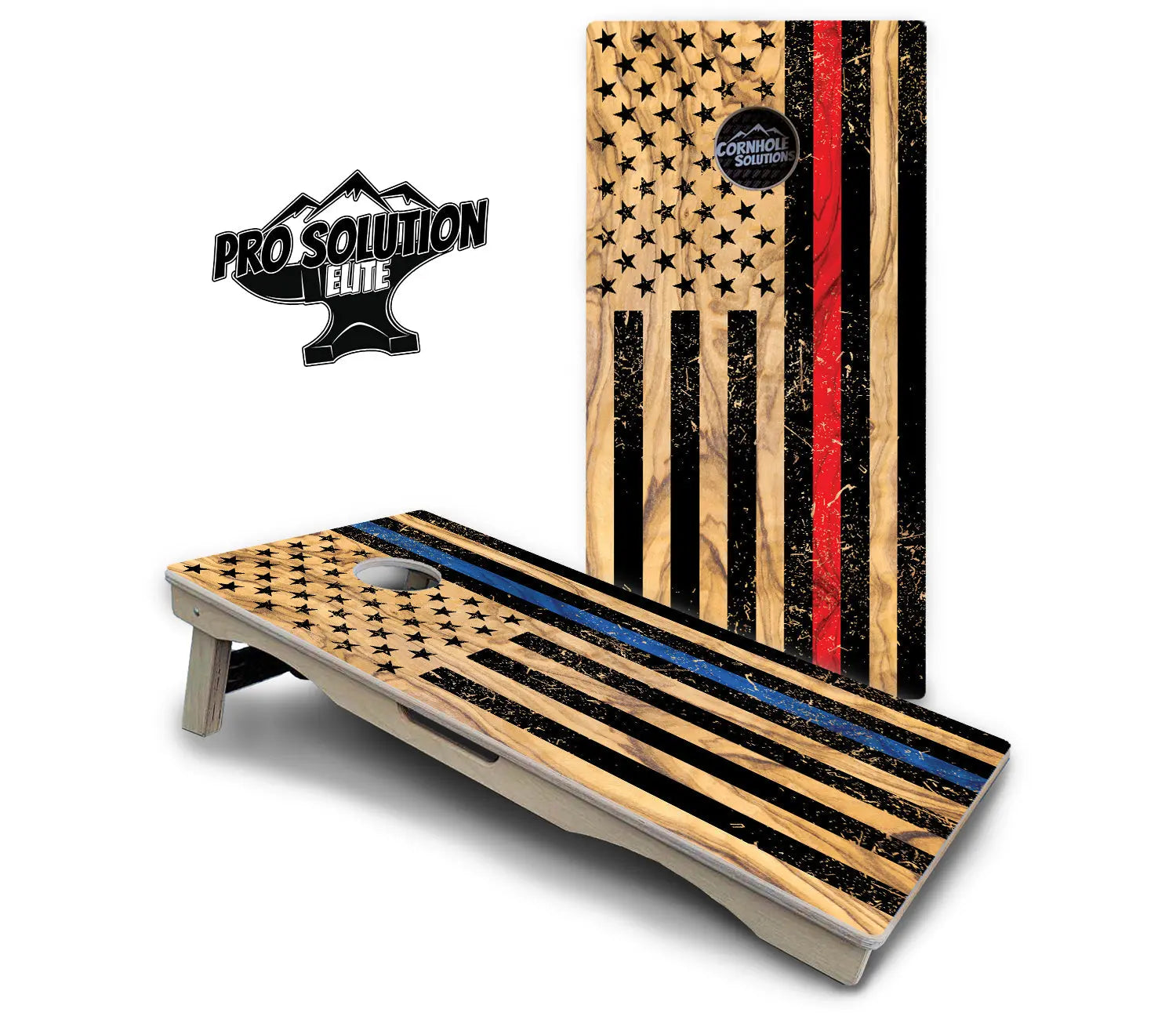 Light Wood Flag Cornhole Boards - Pro Solution Elite Series by Cornhole Solutions, custom cornhole board detail photo 7