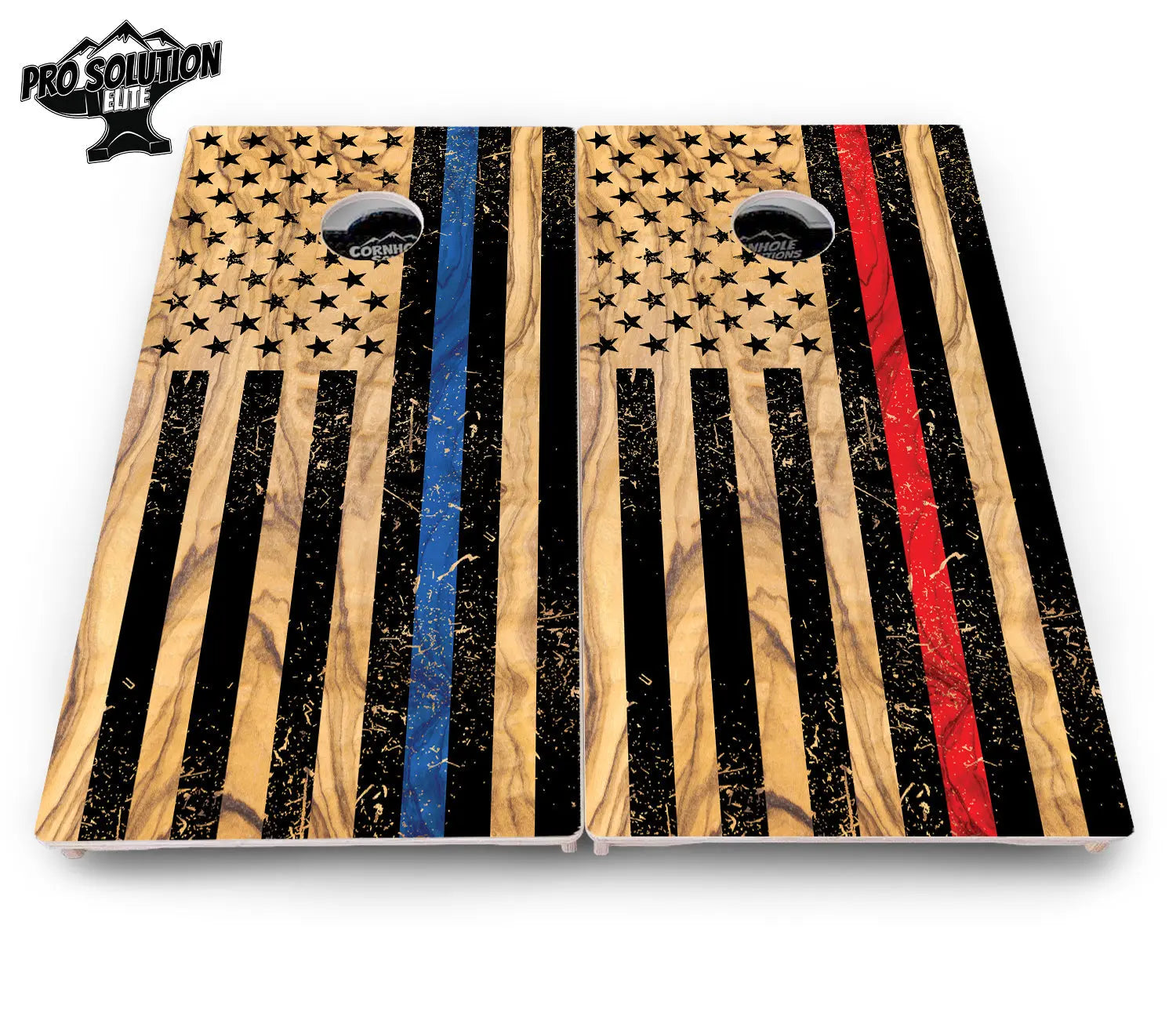 Light Wood Flag Cornhole Boards - Pro Solution Elite Series by Cornhole Solutions, custom cornhole board detail photo 8