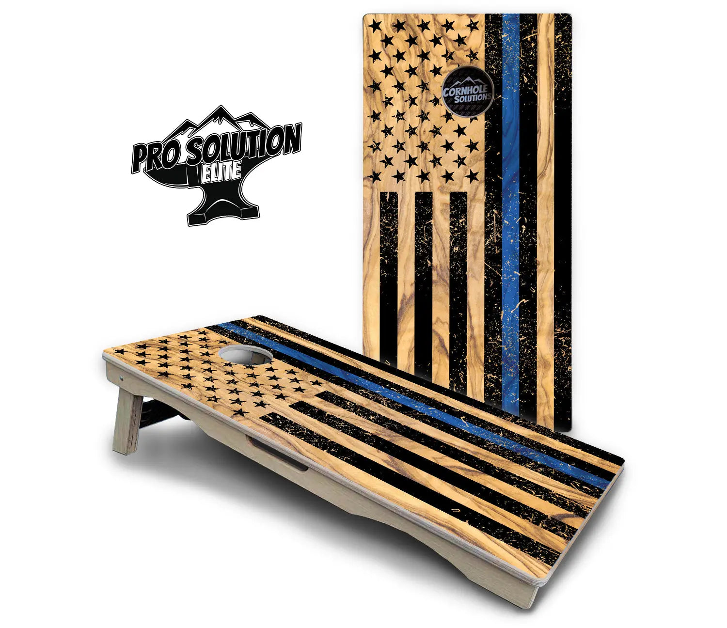 Light Wood Flag Cornhole Boards - Pro Solution Elite Series by Cornhole Solutions, custom cornhole board detail photo 9