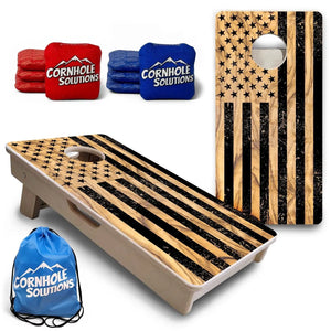 Light Wood Flag - Mini or Vacation Size Cornhole Boards by Cornhole Solutions, custom cornhole board main product photo