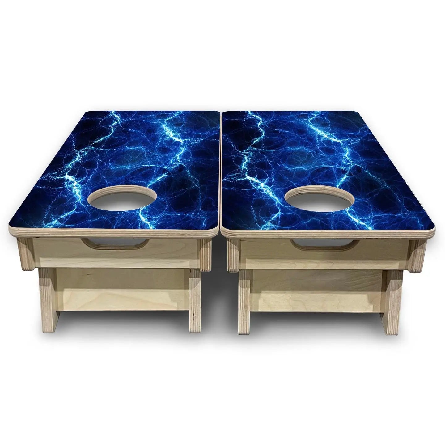 Lightning - Mini Cornhole Board Set (12" x 24") with 8 Mini Bags by Cornhole Solutions, custom cornhole board detail photo 8