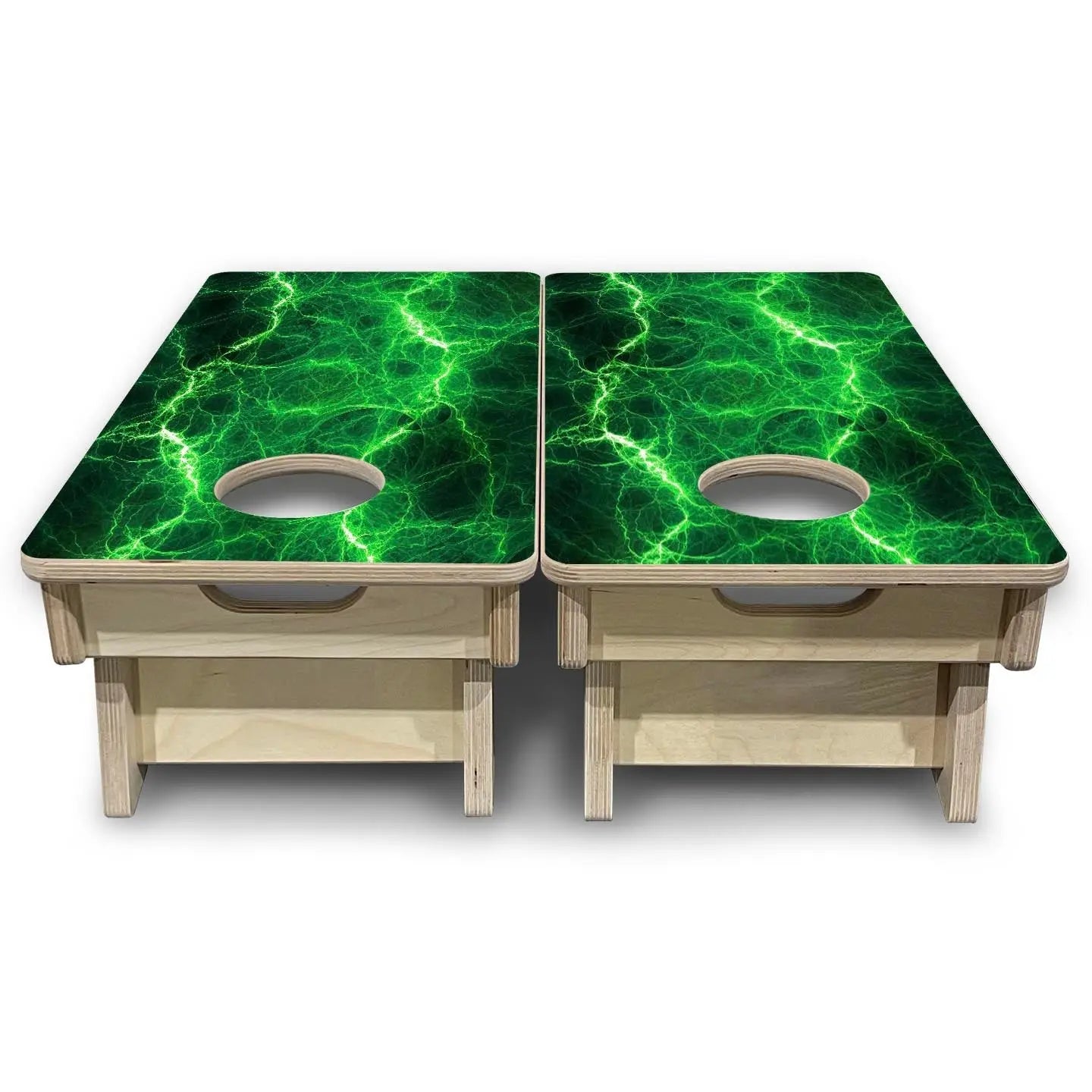 Lightning - Mini Cornhole Board Set (12" x 24") with 8 Mini Bags by Cornhole Solutions, custom cornhole board detail photo 9