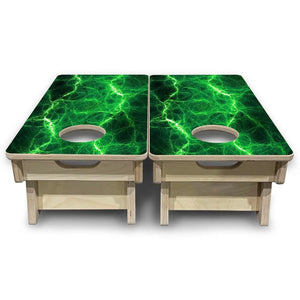 Lightning - Mini Cornhole Board Set (12" x 24") with 8 Mini Bags by Cornhole Solutions, custom cornhole board detail photo 9