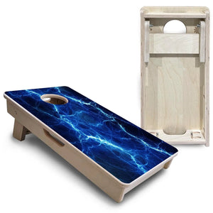 Lightning - Mini Cornhole Board Set (12" x 24") with 8 Mini Bags by Cornhole Solutions, custom cornhole board detail photo 10