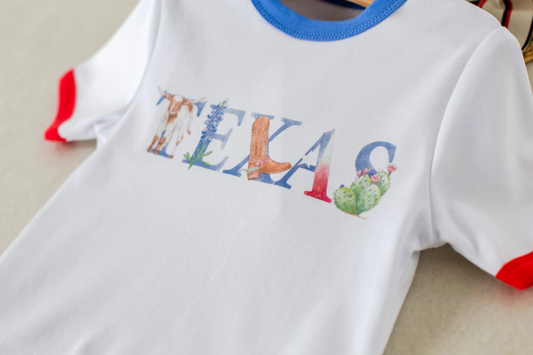 Little Texan Organic Cotton Kids Tshirt by Nola Tawk, Southern lifestyle apparel detail photo 3