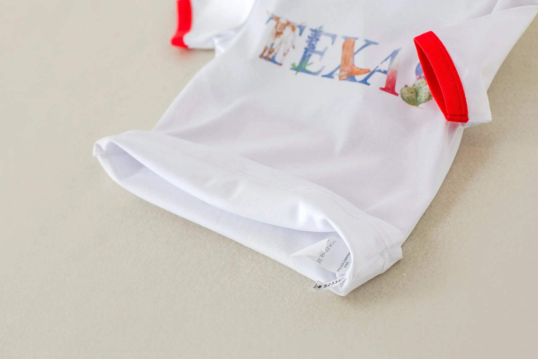 Little Texan Organic Cotton Kids Tshirt by Nola Tawk, Southern lifestyle apparel detail photo 5