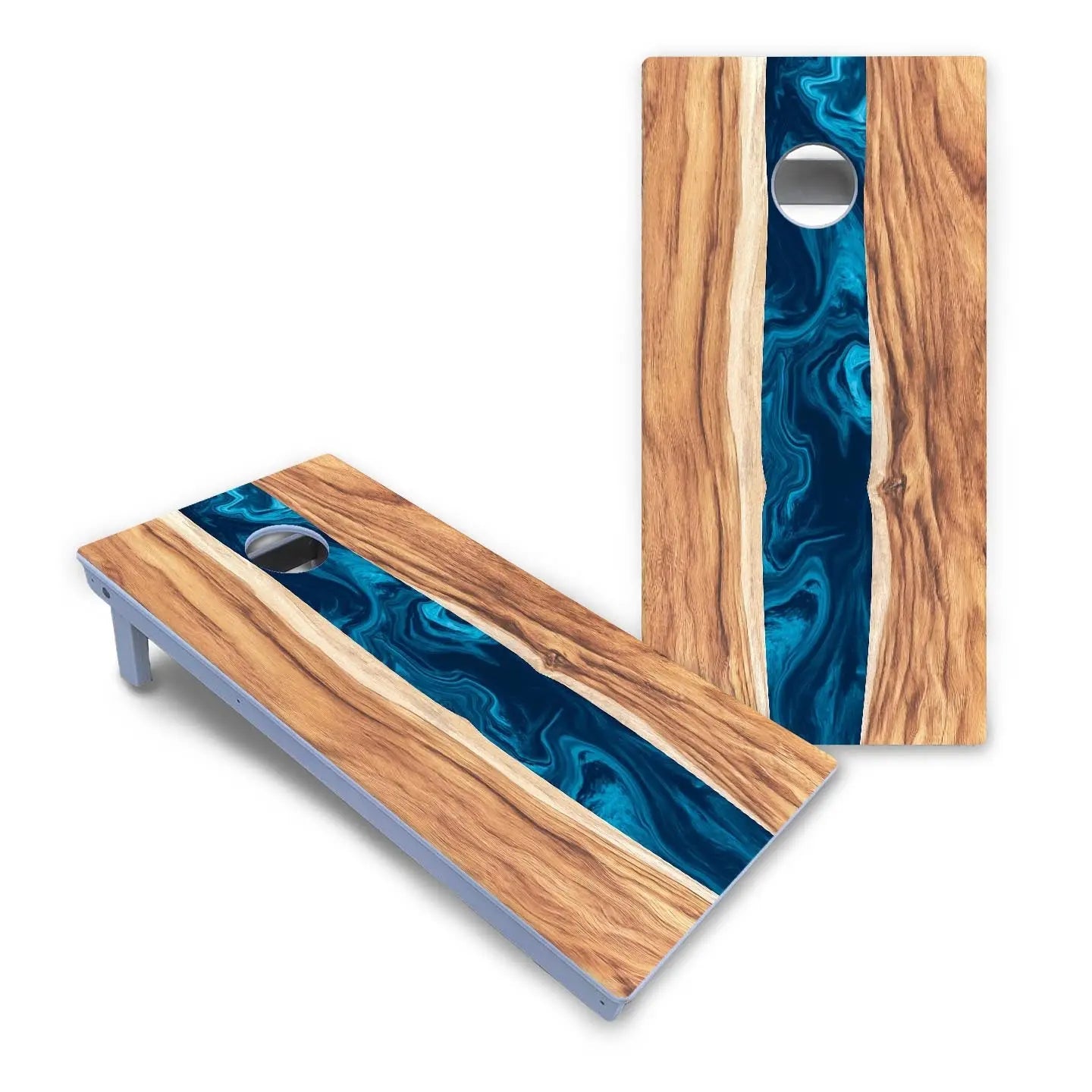 Live Edge River Cornhole Boards - All Weather Series Cornhole Solutions