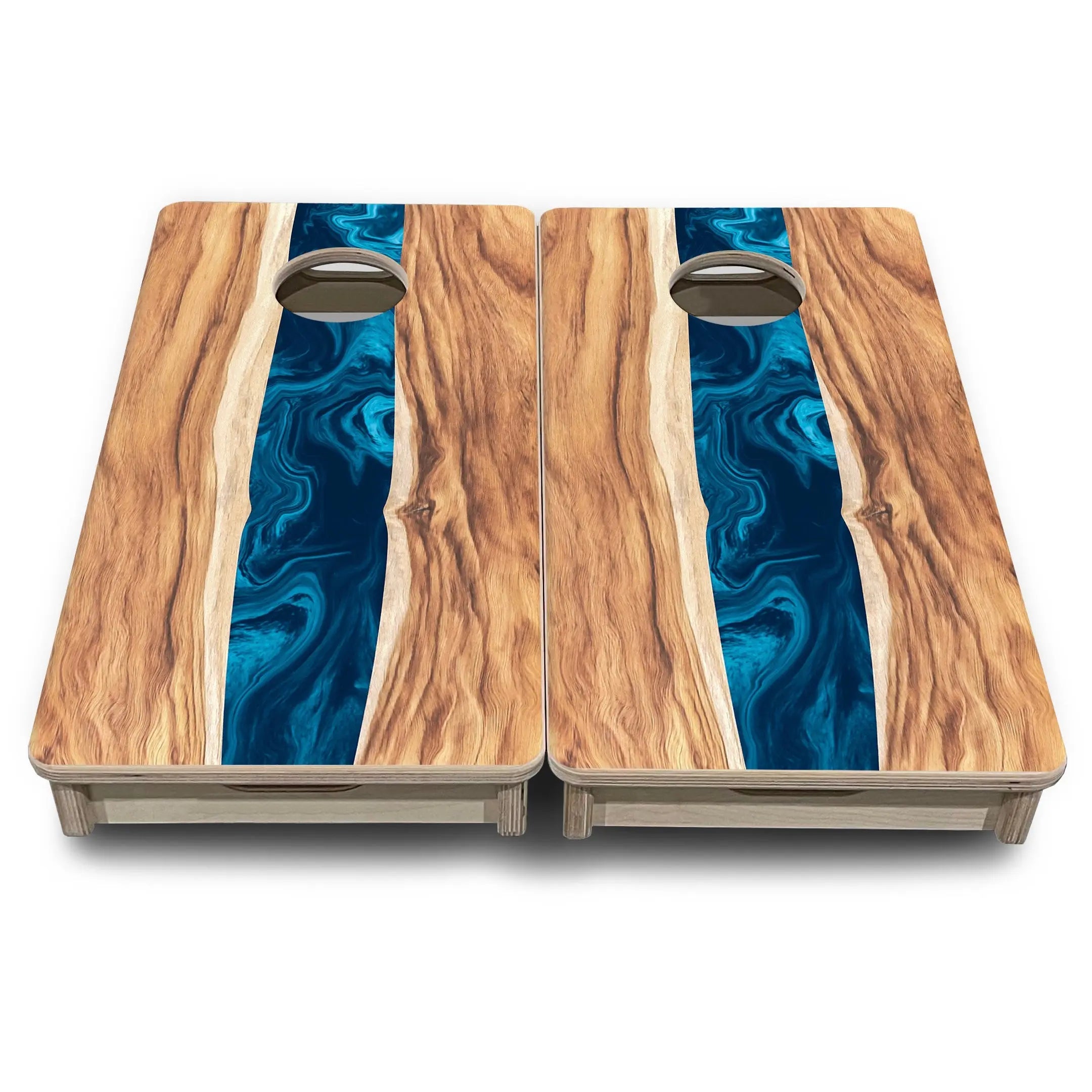 Live Edge River - Mini or Vacation Size Cornhole Boards Cornhole Solutions
