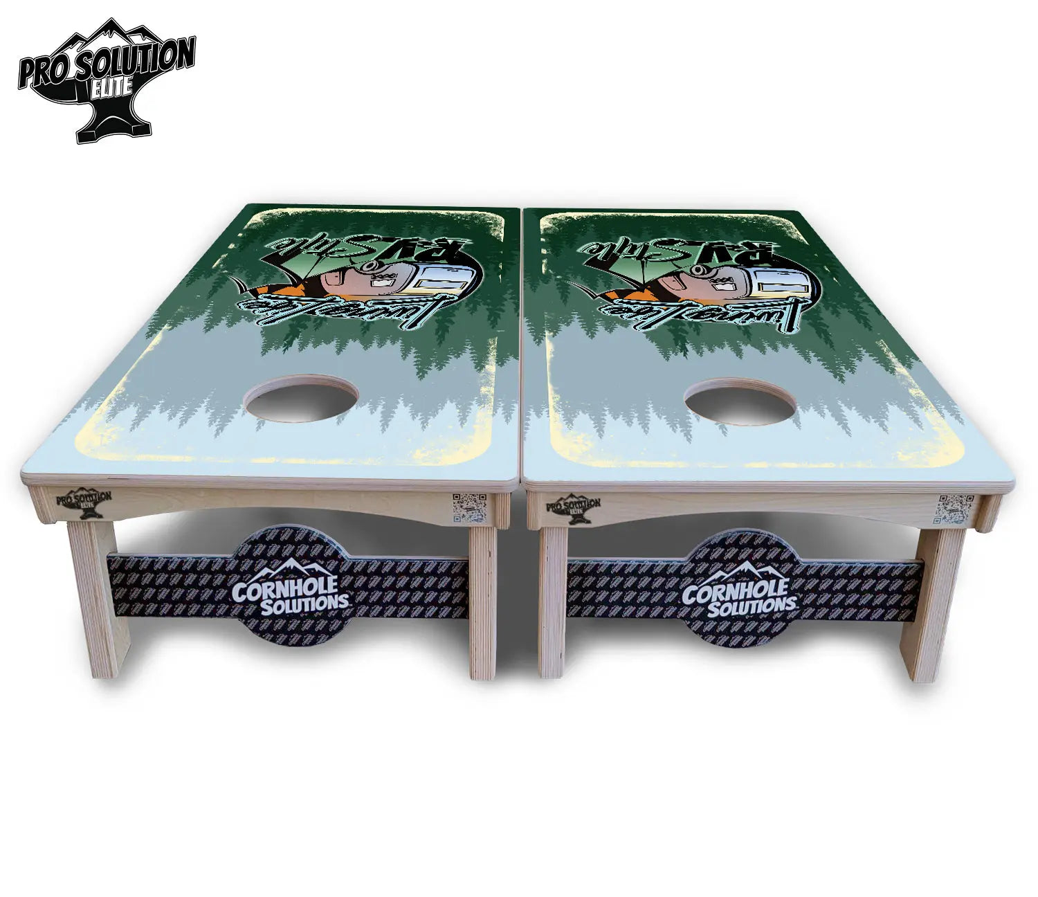 Living Life RV Style Cornhole Boards - Pro Solution Elite Series by Cornhole Solutions, custom cornhole board detail photo 3
