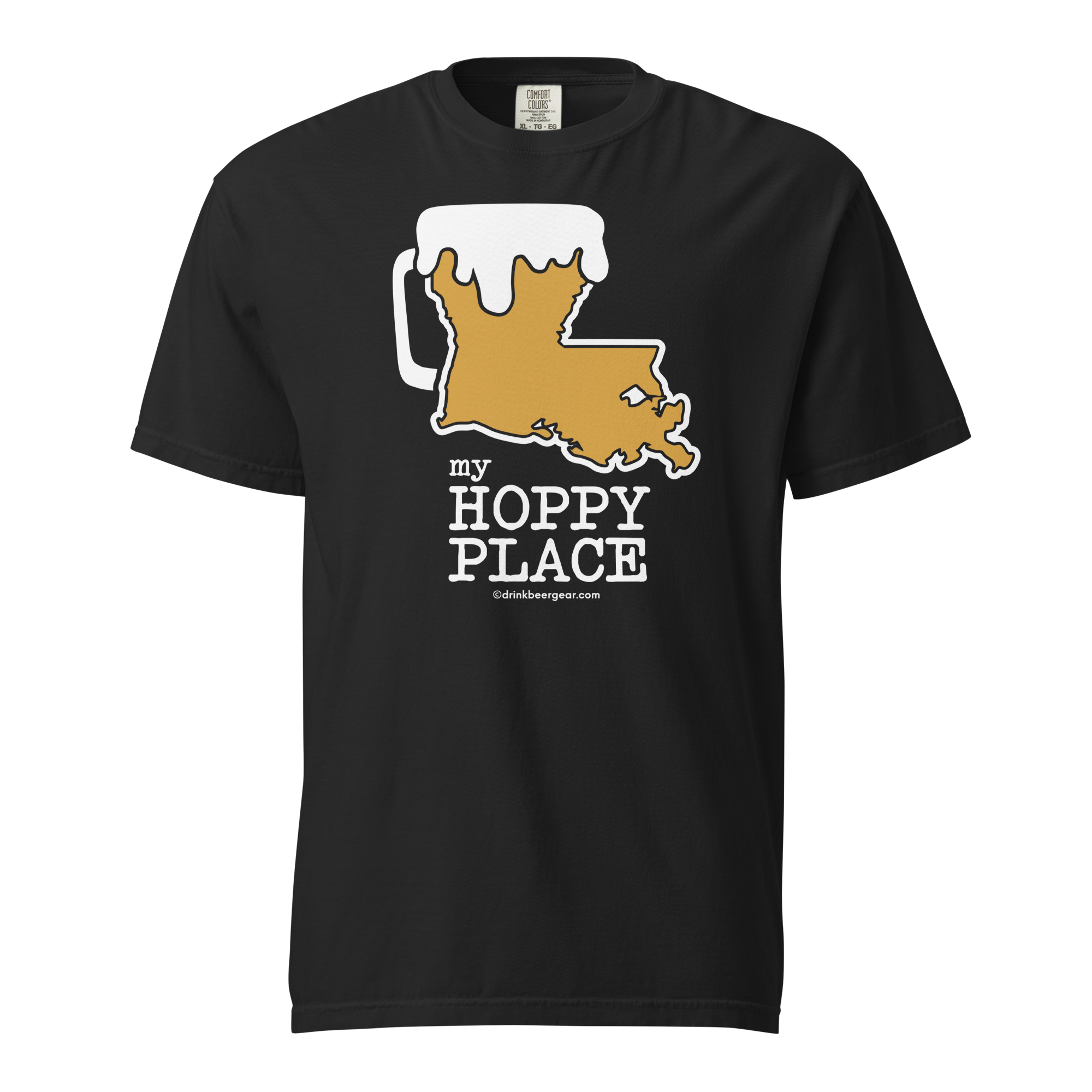 Louisiana Beer Mug Tee – My Hoppy Place - COMFORT COLORS BRAND TEE Drink Beer Gear