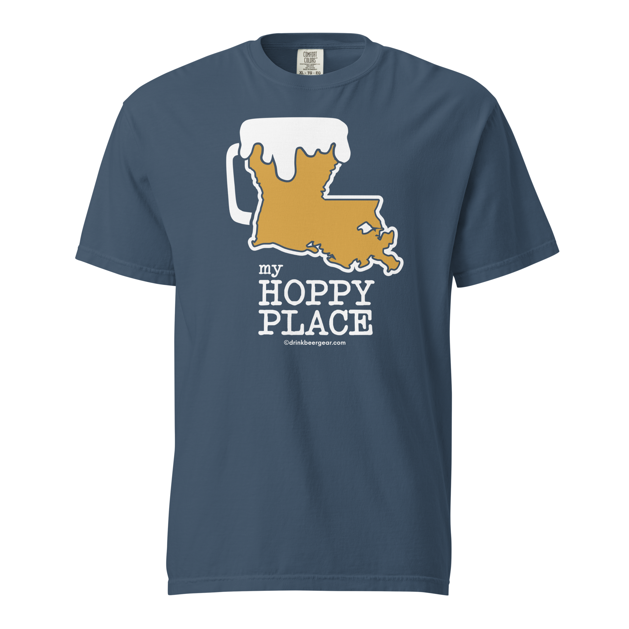 Louisiana Beer Mug Tee – My Hoppy Place - COMFORT COLORS BRAND TEE Drink Beer Gear