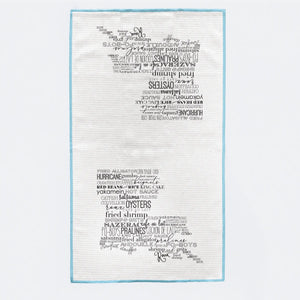 Louisiana Foodie Kitchen Towel by Nola Tawk, tea towel detail photo 2