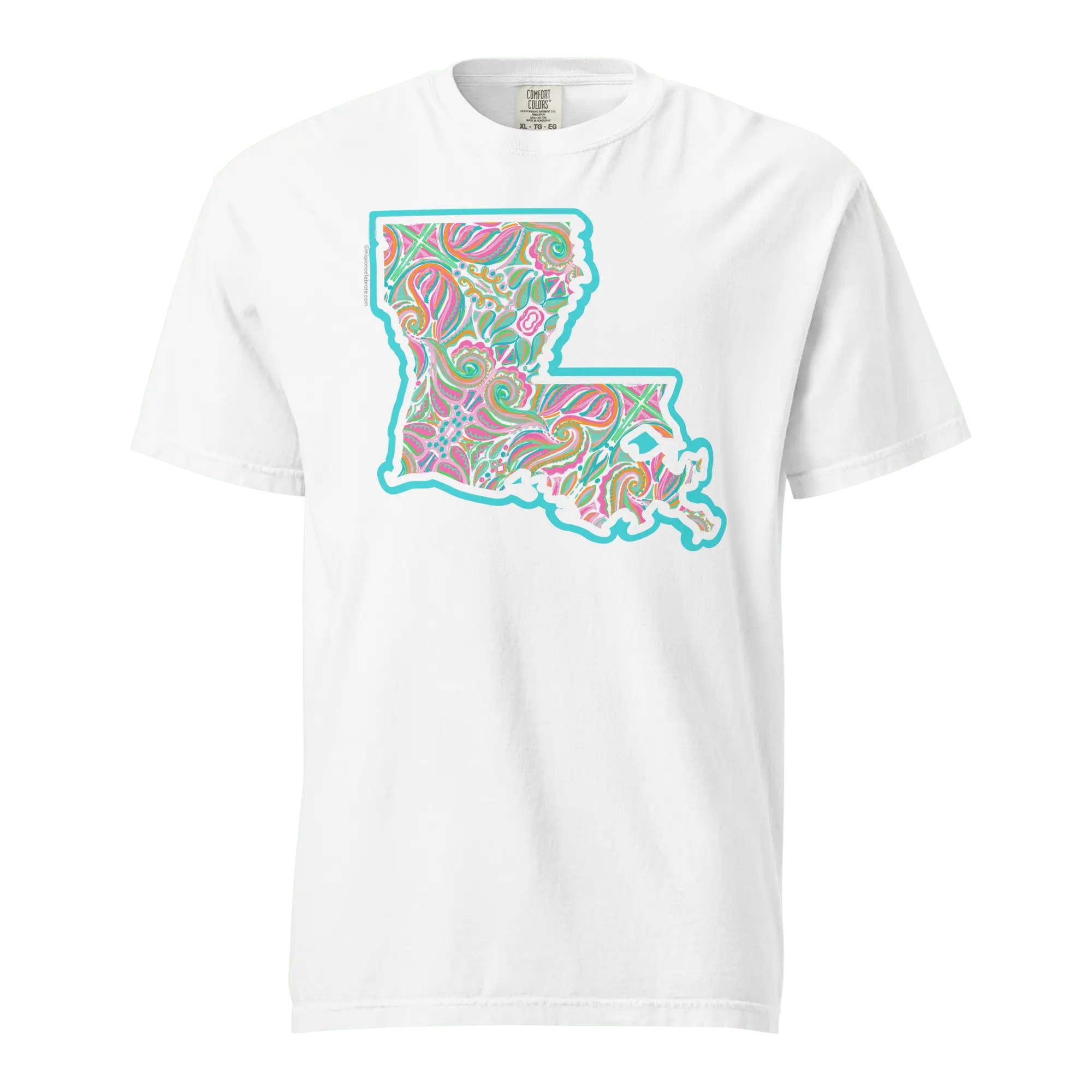 Louisiana T-Shirt: Abstract Art Design by Southern Artist Leslie Gonce - Comfort Colors Tee, Main Street Collective