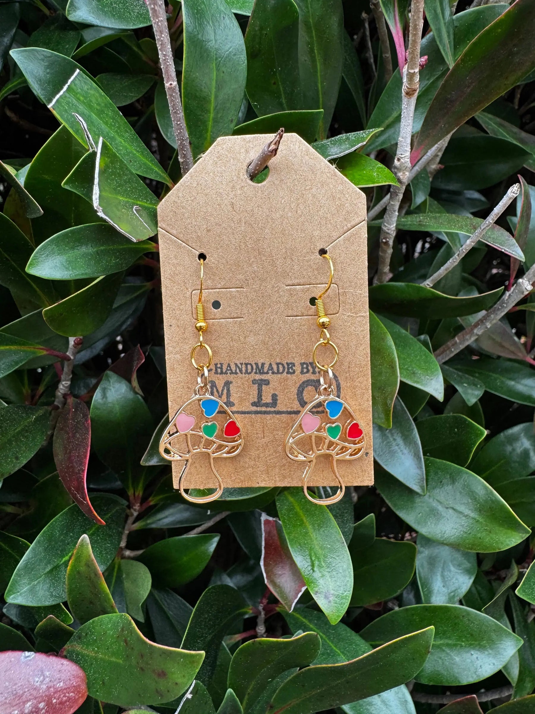 Lover Mushroom Earrings | Cottagecore Mushroom Jewelry Gift by Mushroom Lady Co, handmade jewelry main product photo