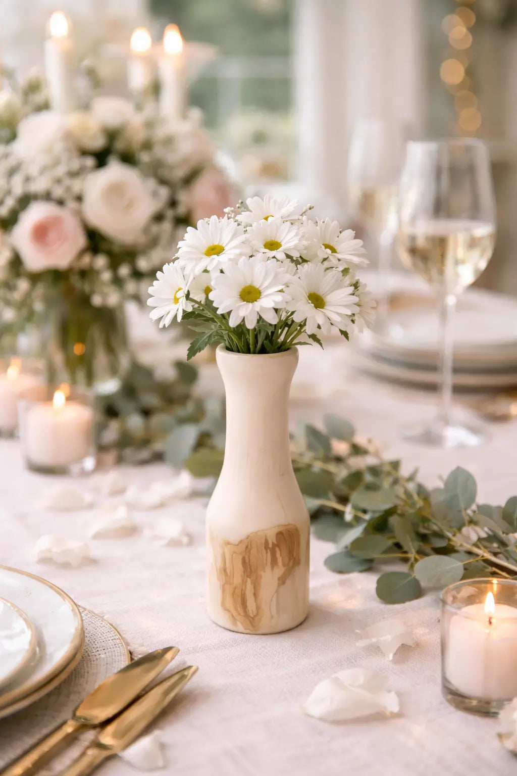 Luxury Chinese Tallow Wood Candle Holder or Bud Vase – Handcrafted Sculptural Wood Decor from Mississippi Paw Paw’s Woodshop of Mississippi