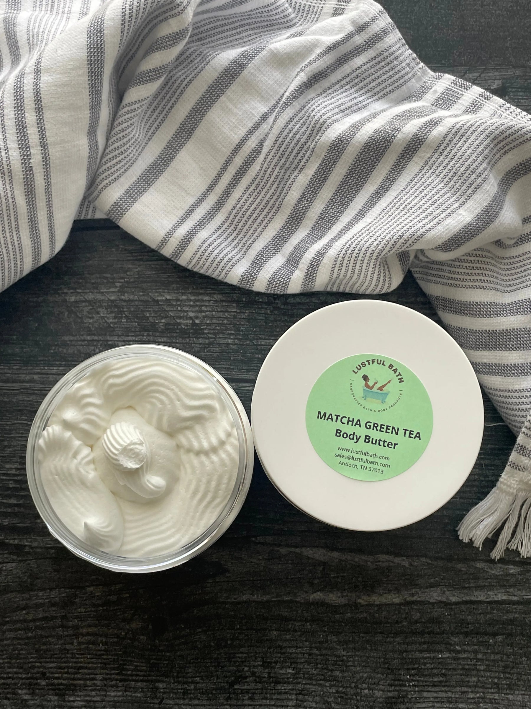 Matcha Green Tea Body Butter by Lustful Bath, LLC, Southern food gift detail photo 2
