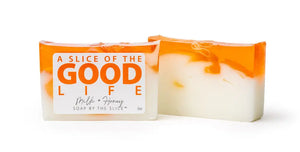 Milk & Honey Soap Slice 5 Oz. by Essential Journeys, Southern food gift main product photo