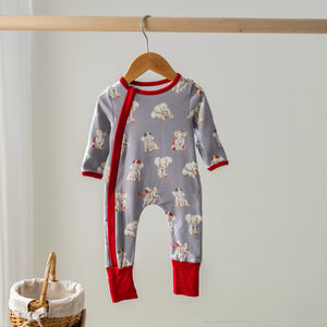 MVC: Alabama (Elephants) Organic Cotton Kids Pajamas (Gray) Nola Tawk