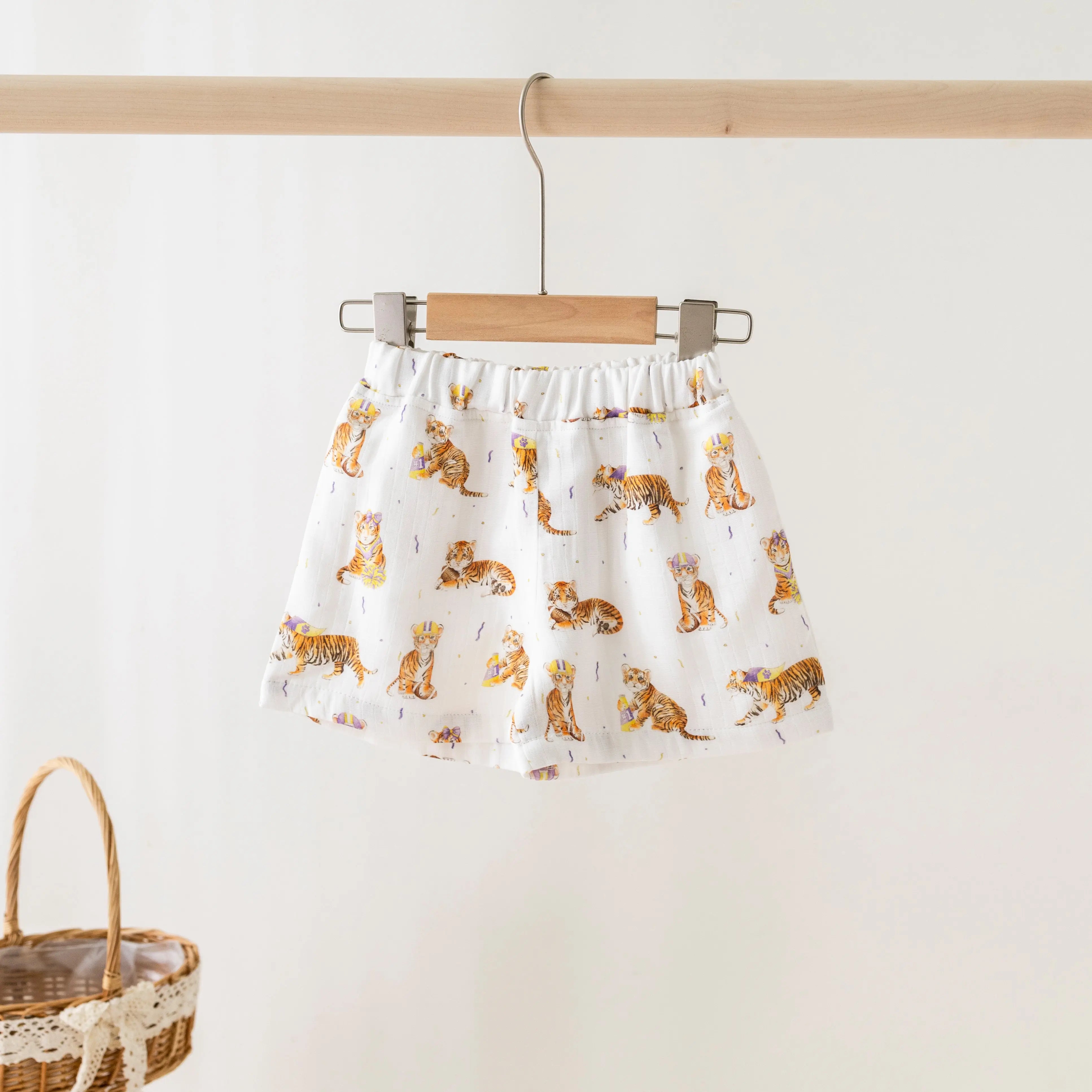 MVC: Louisiana Tigers Organic Muslin Shorts Nola Tawk
