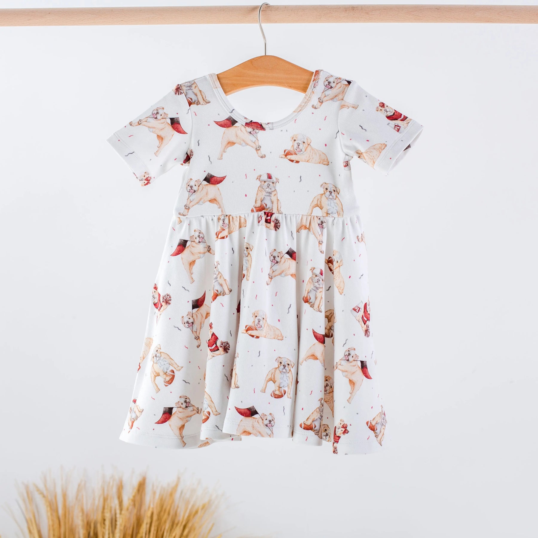 MVP: Mississippi Bulldogs Organic Cotton Dress for Kids by Nola Tawk, Southern lifestyle apparel main product photo