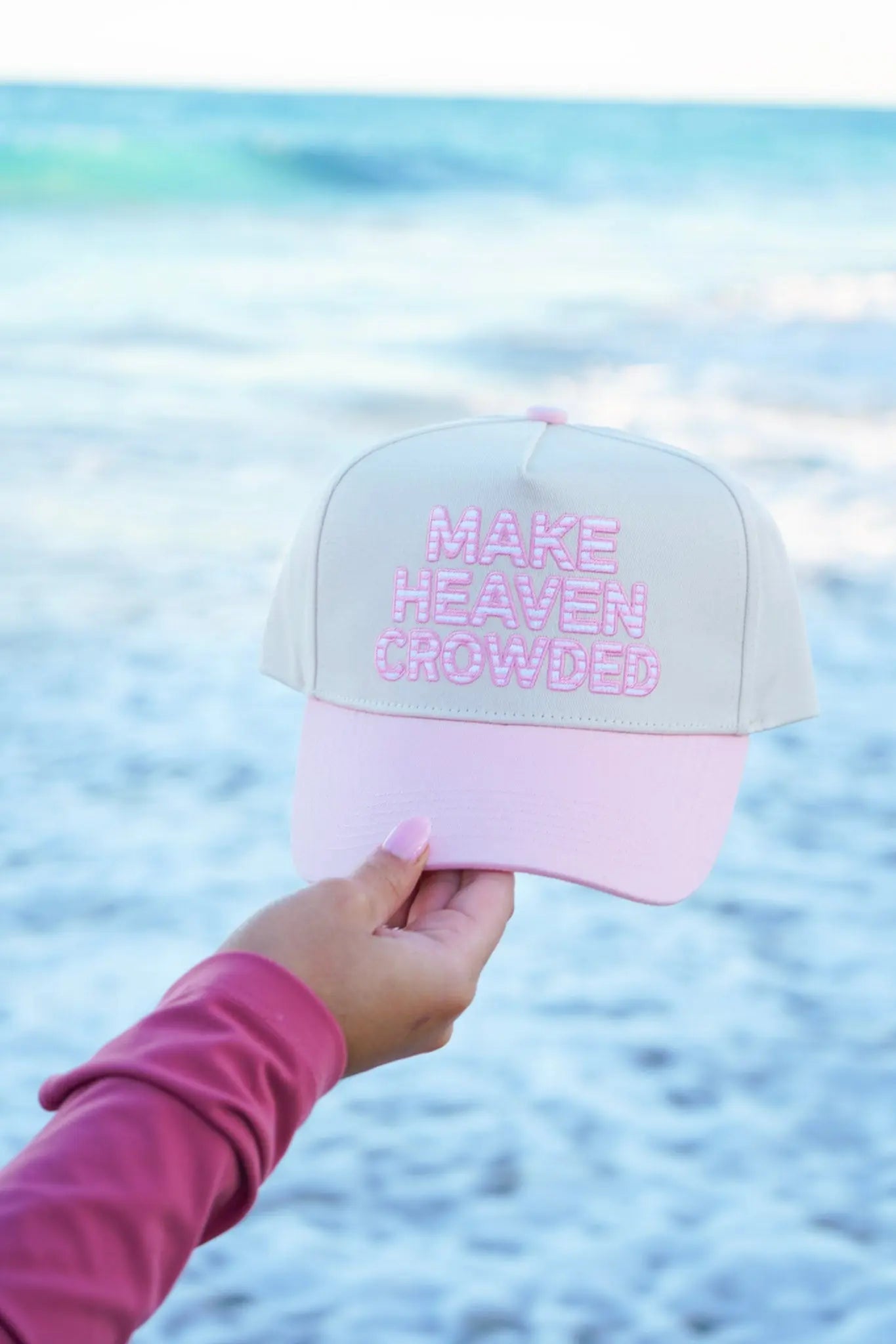 Make Heaven Crowded - Vintage Trucker Hat by KenzKustomz, Southern lifestyle apparel detail photo 3
