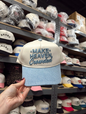 Make Heaven Crowded - Vintage Trucker Hat by KenzKustomz, Southern lifestyle apparel detail photo 5
