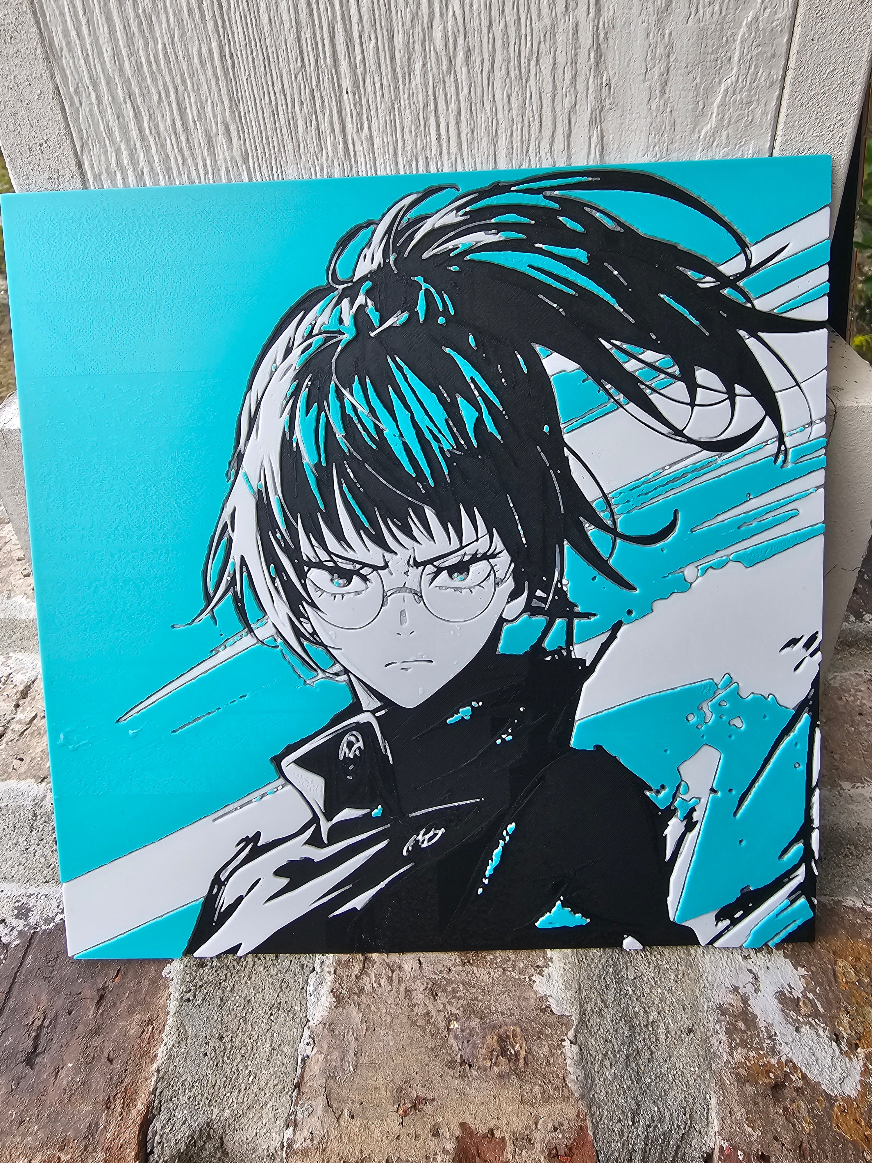 Maki Zenin HueForge Print – Jujutsu Kaisen Anime Wall Art The Tween Space