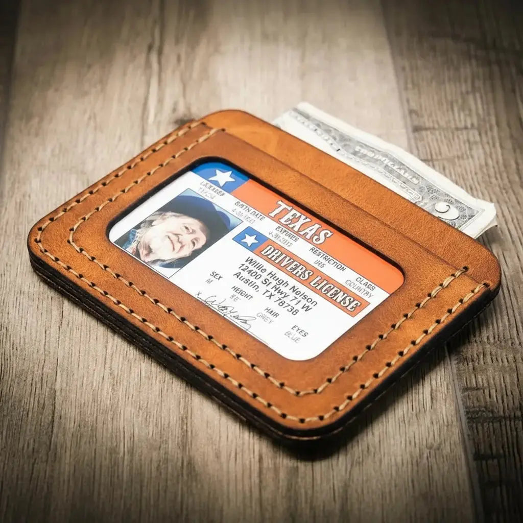 Mansfield Minimalist Wallet by Bull Sheath Leather, handmade leather goods detail photo 10