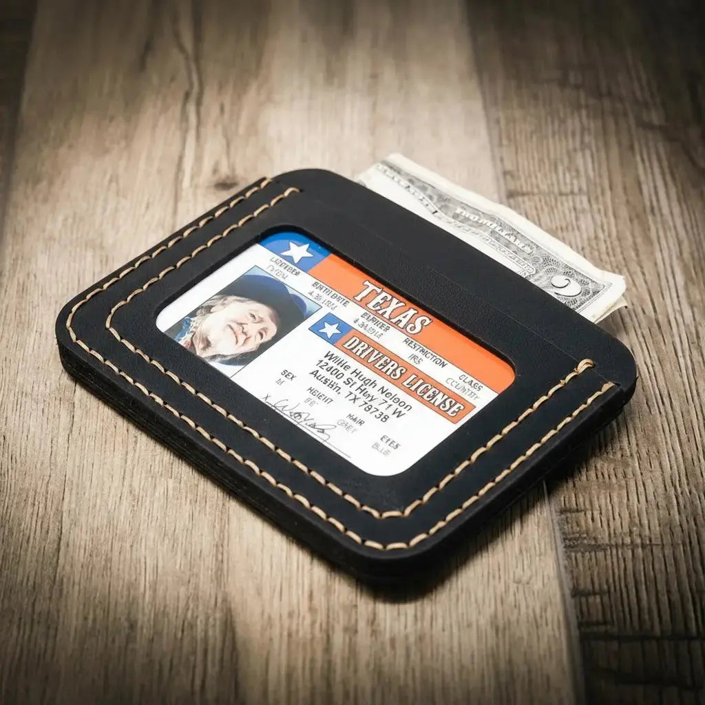 Mansfield Minimalist Wallet by Bull Sheath Leather, handmade leather goods detail photo 13