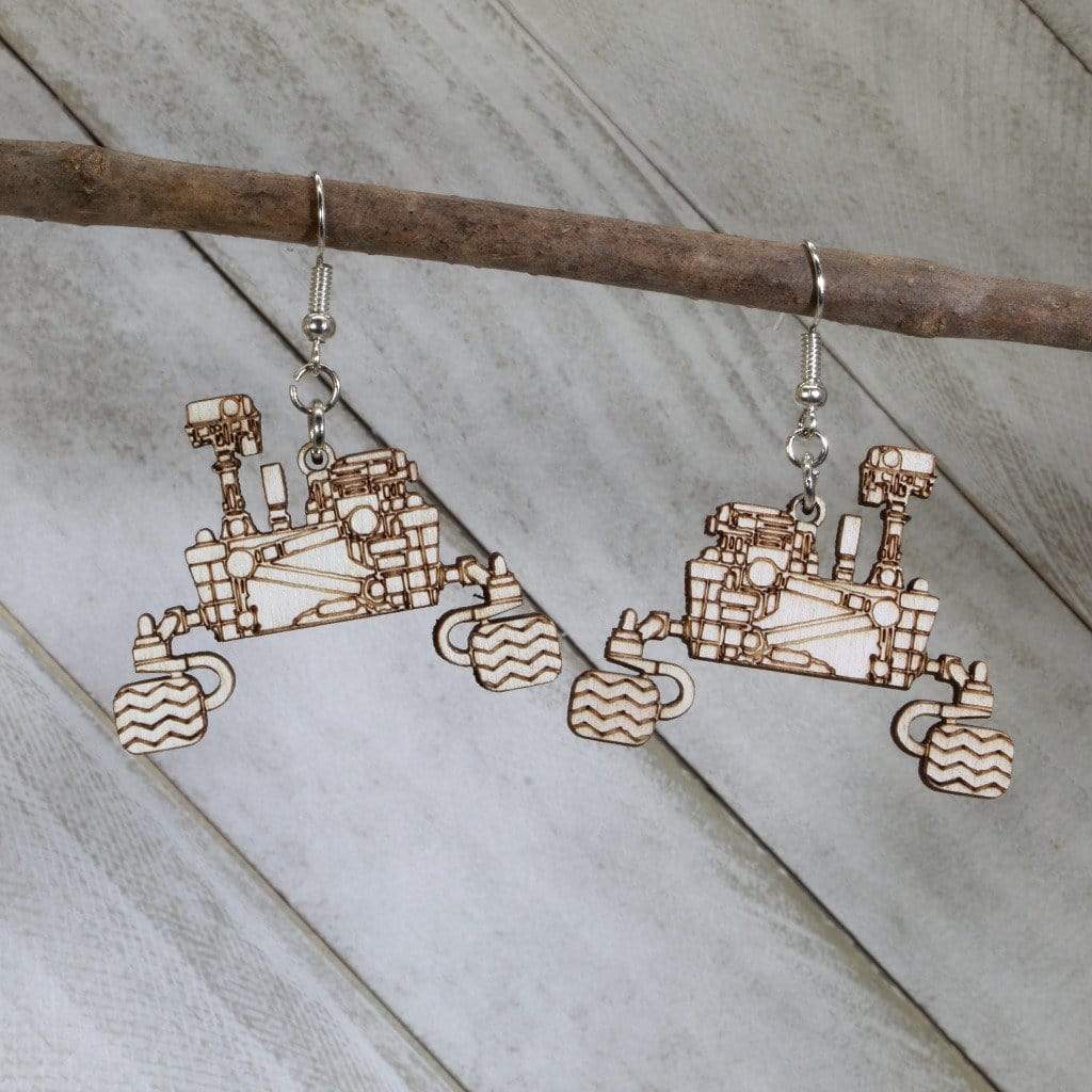 Mars Perseverance Rover Wooden Earrings | NASA Space Jewelry
