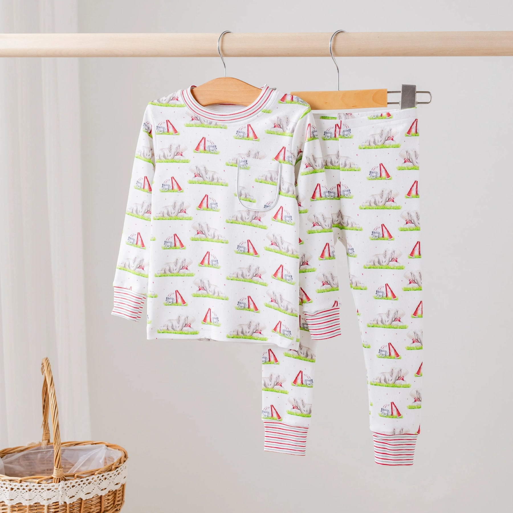 Mascot Mania in Alabama Organic Cotton Kids Pajamas by Nola Tawk, Southern food gift main product photo