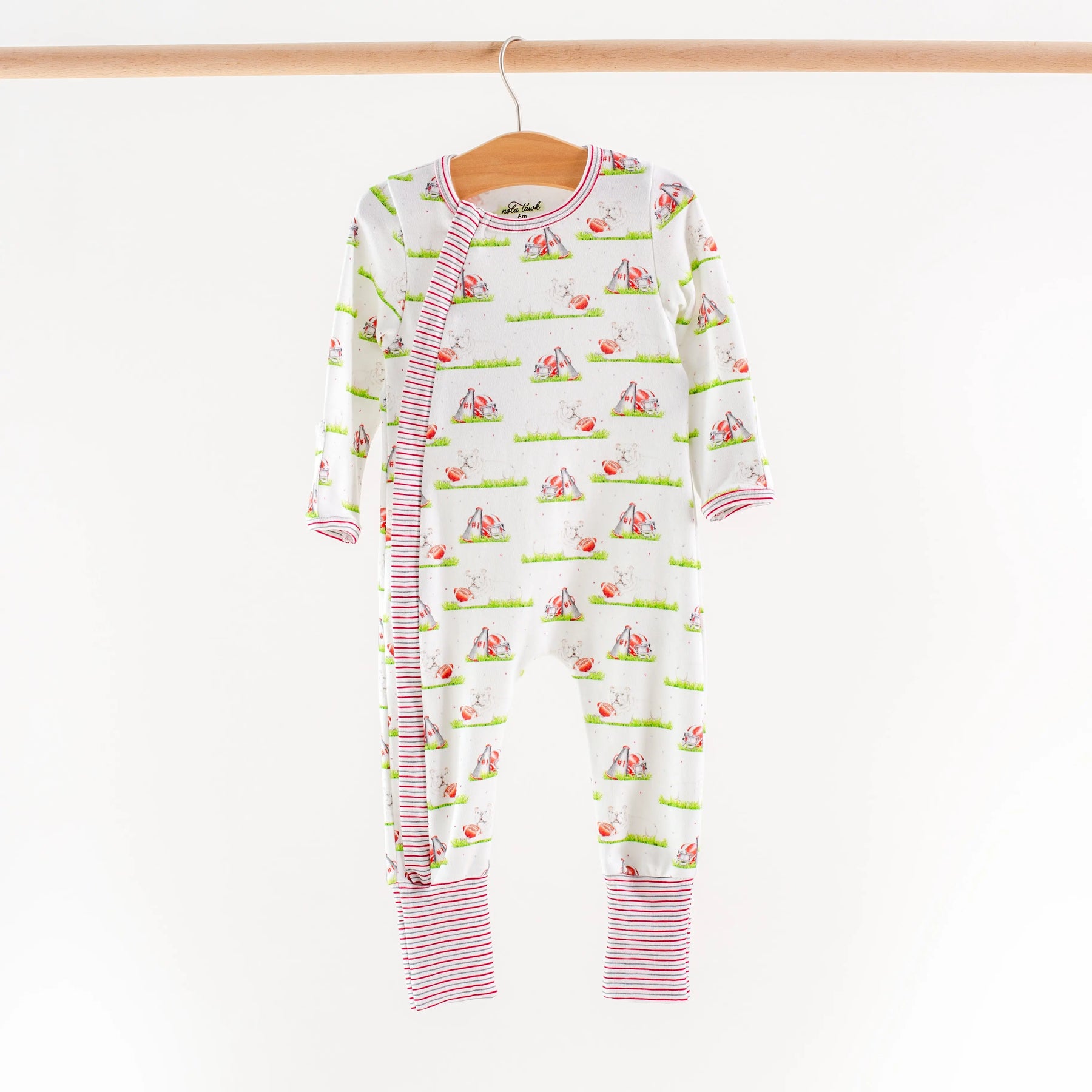 Mascot Mania in Georgia Organic Cotton Kids Pajamas by Nola Tawk, Southern food gift detail photo 2