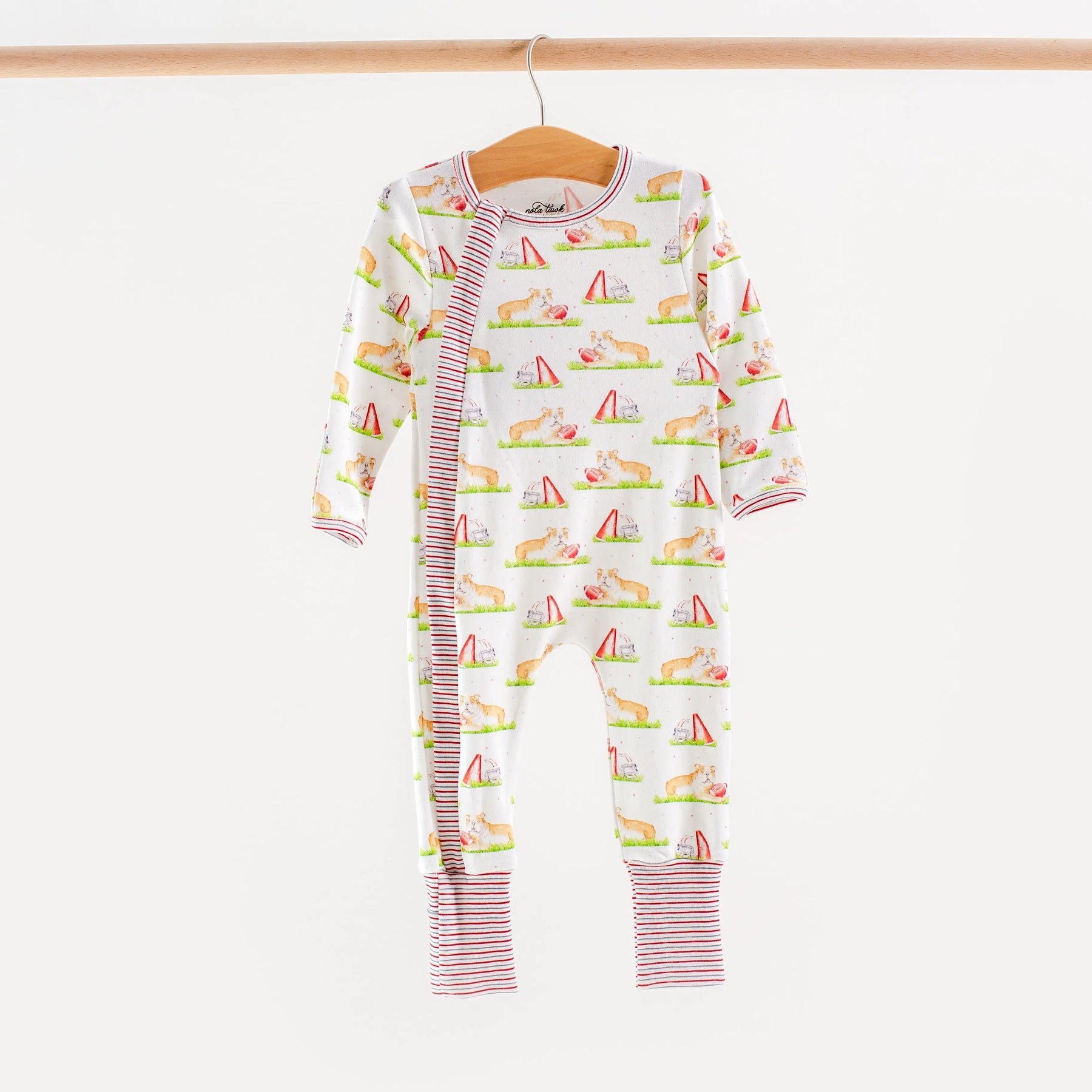Mascot Mania in Mississippi Organic Cotton Kids Pajamas by Nola Tawk, Southern food gift detail photo 2