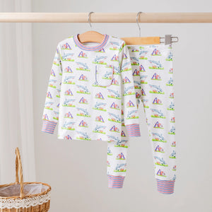 Mascot Mania in Ole Miss Organic Cotton Kids Pajamas by Nola Tawk, Southern food gift main product photo