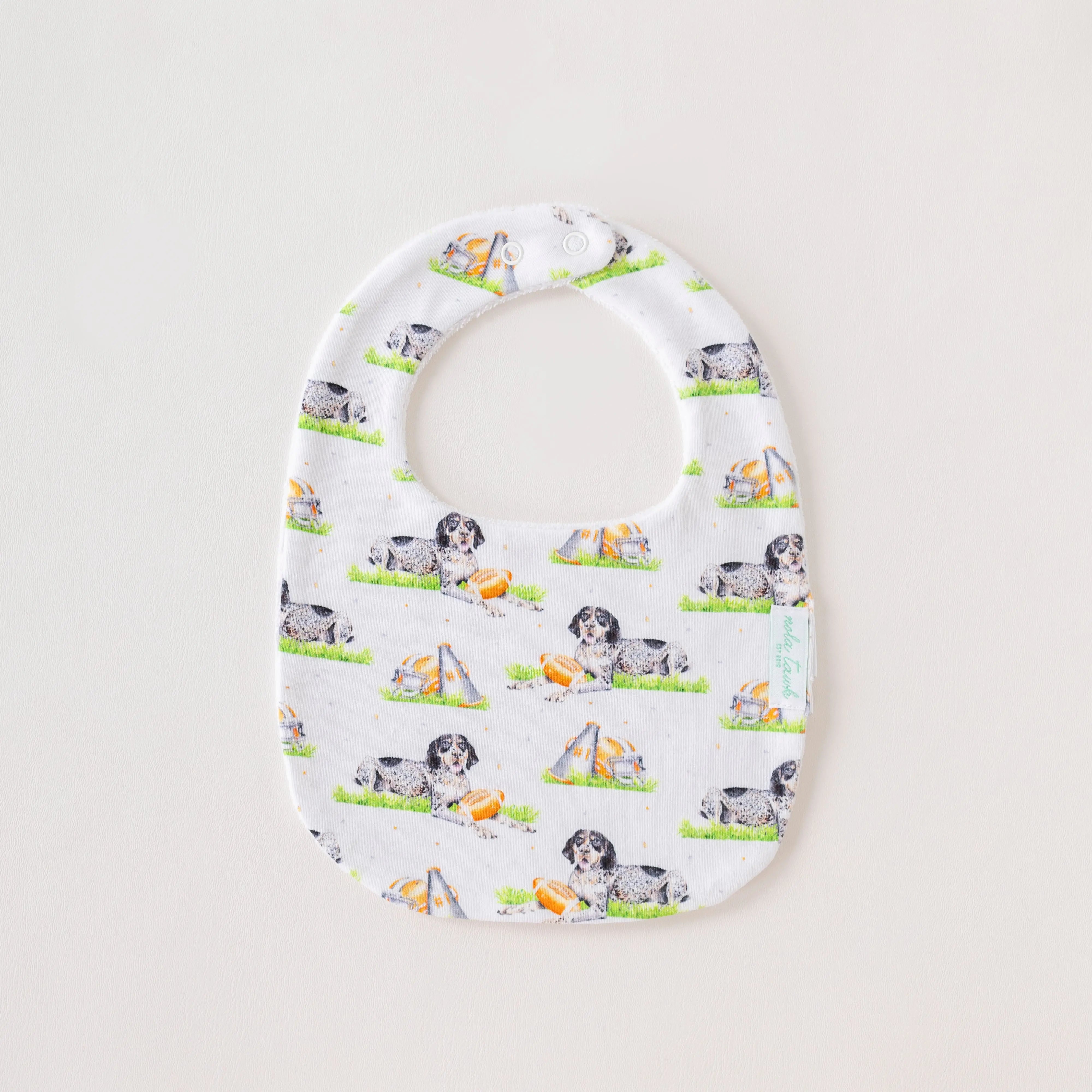 Mascot Mania in Tennessee Organic Cotton Baby Bib Nola Tawk