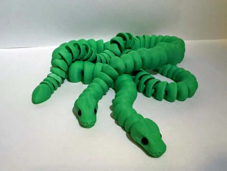 Matte Snake 3D Printed Fidget Toy | Large Reptile Sensory Toy by Mushroom Lady Co, paper gift detail photo 6