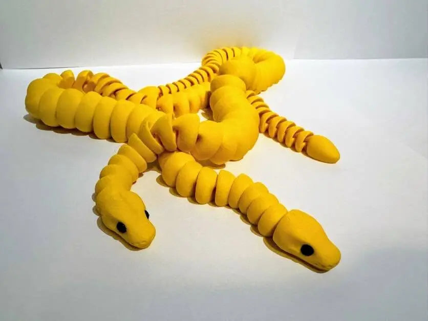 Matte Snake 3D Printed Fidget Toy | Large Reptile Sensory Toy by Mushroom Lady Co, paper gift detail photo 8