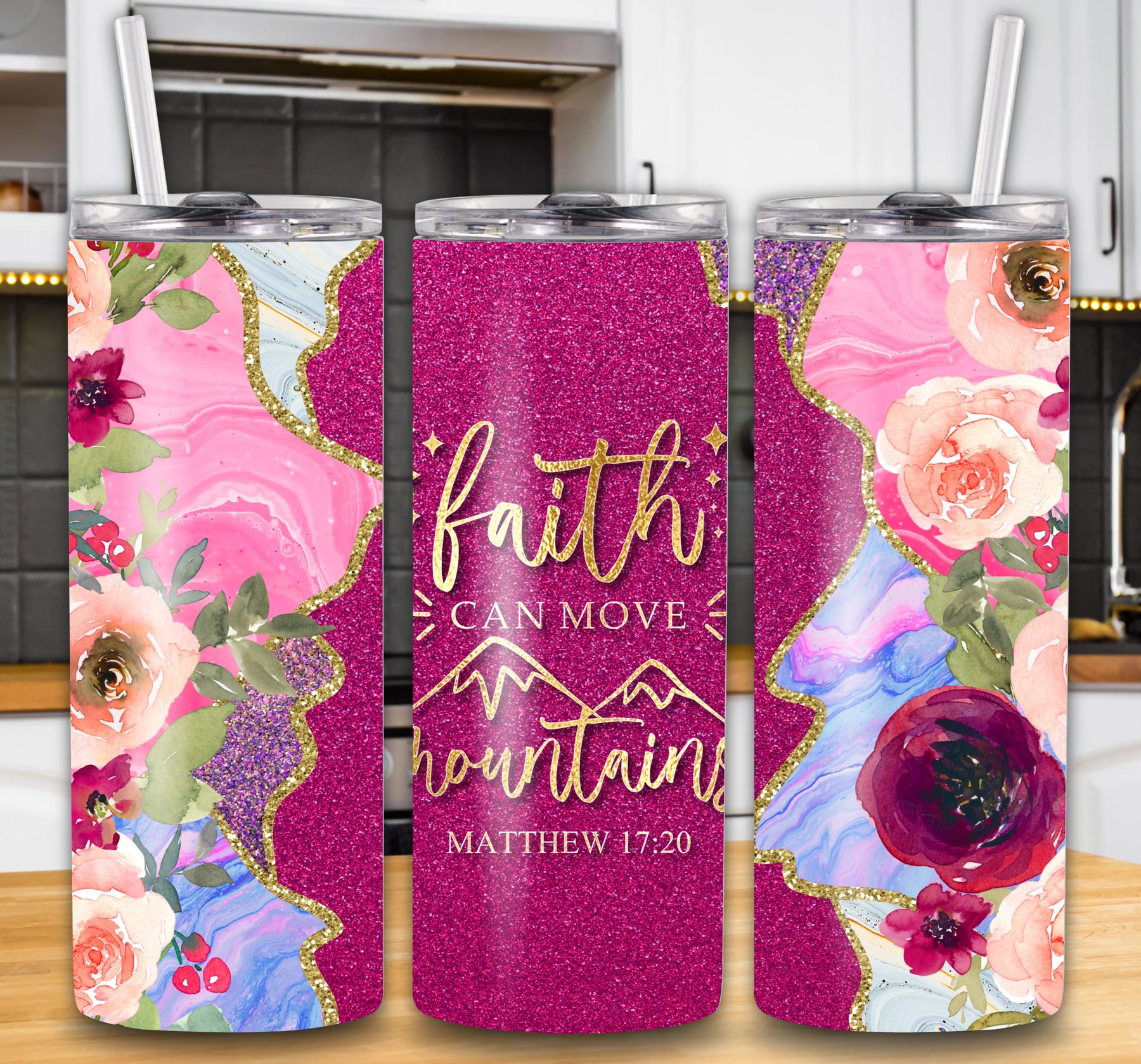 Matthew 17:20 Bible Verse 20oz Stainless Steel Tumbler Lisa Calderon