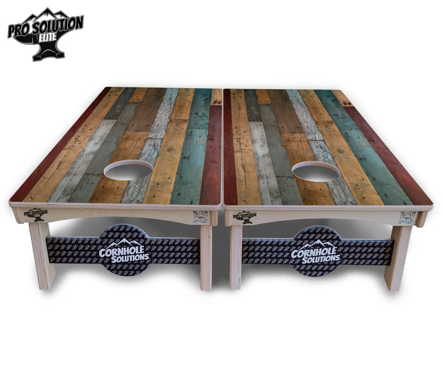 Metallic Wood Planks Cornhole Boards - Pro Solution Elite Series by Cornhole Solutions, custom cornhole board detail photo 3