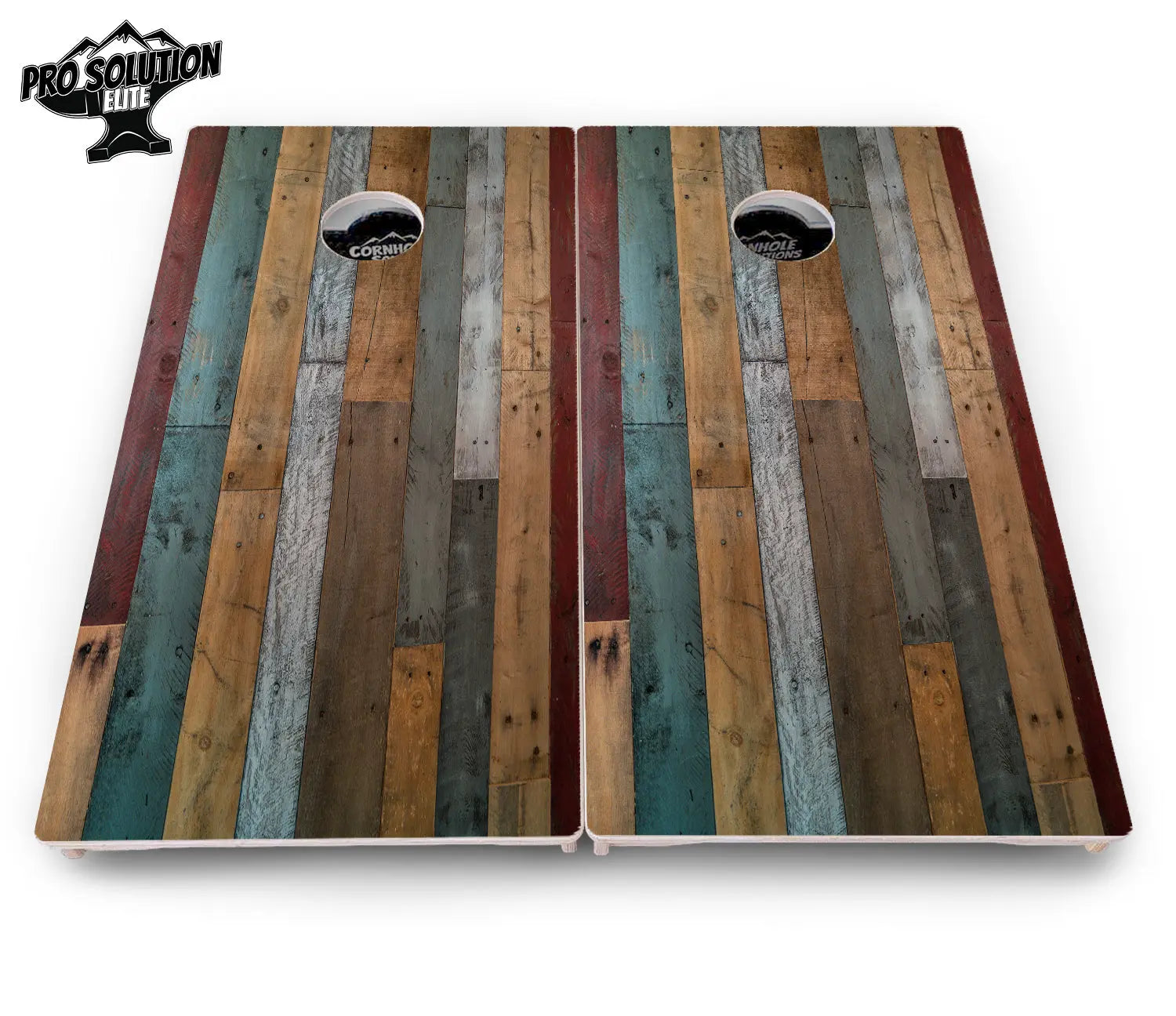 Metallic Wood Planks Cornhole Boards - Pro Solution Elite Series by Cornhole Solutions, custom cornhole board detail photo 4